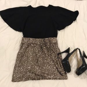 Sequin mini skirt